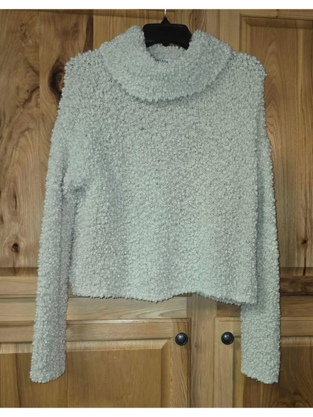 Arizona Jean Co. Womens Cream/off-white Cowl- Neck Pull-Over Sweater Size Small